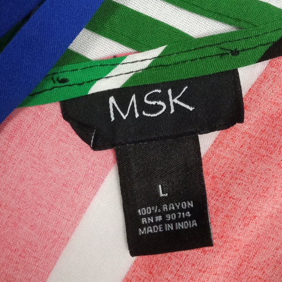 MSK Striped Wide Leg Sleeveless Jumpsuit Size Large. - Picture 5 of 8